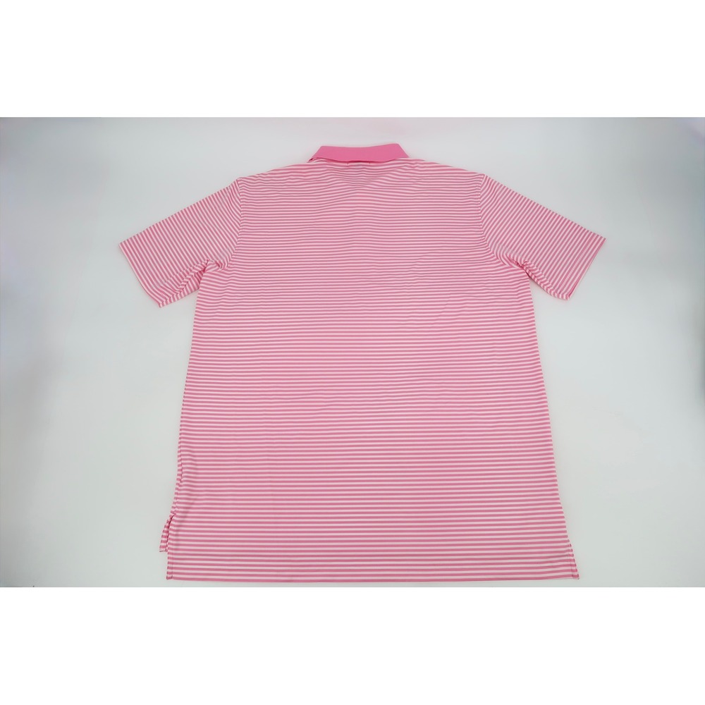 Peter Millar Summer Comfort‎ Polo Shirt Mens XL Pink Striped Golf Performance - Picture 6 of 10